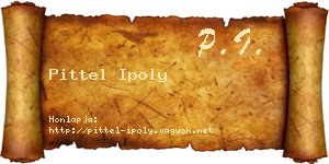 Pittel Ipoly névjegykártya
